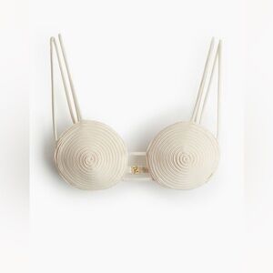 H&M studio resort collection Spiral-seam Bikini Top- tie bikini bottom